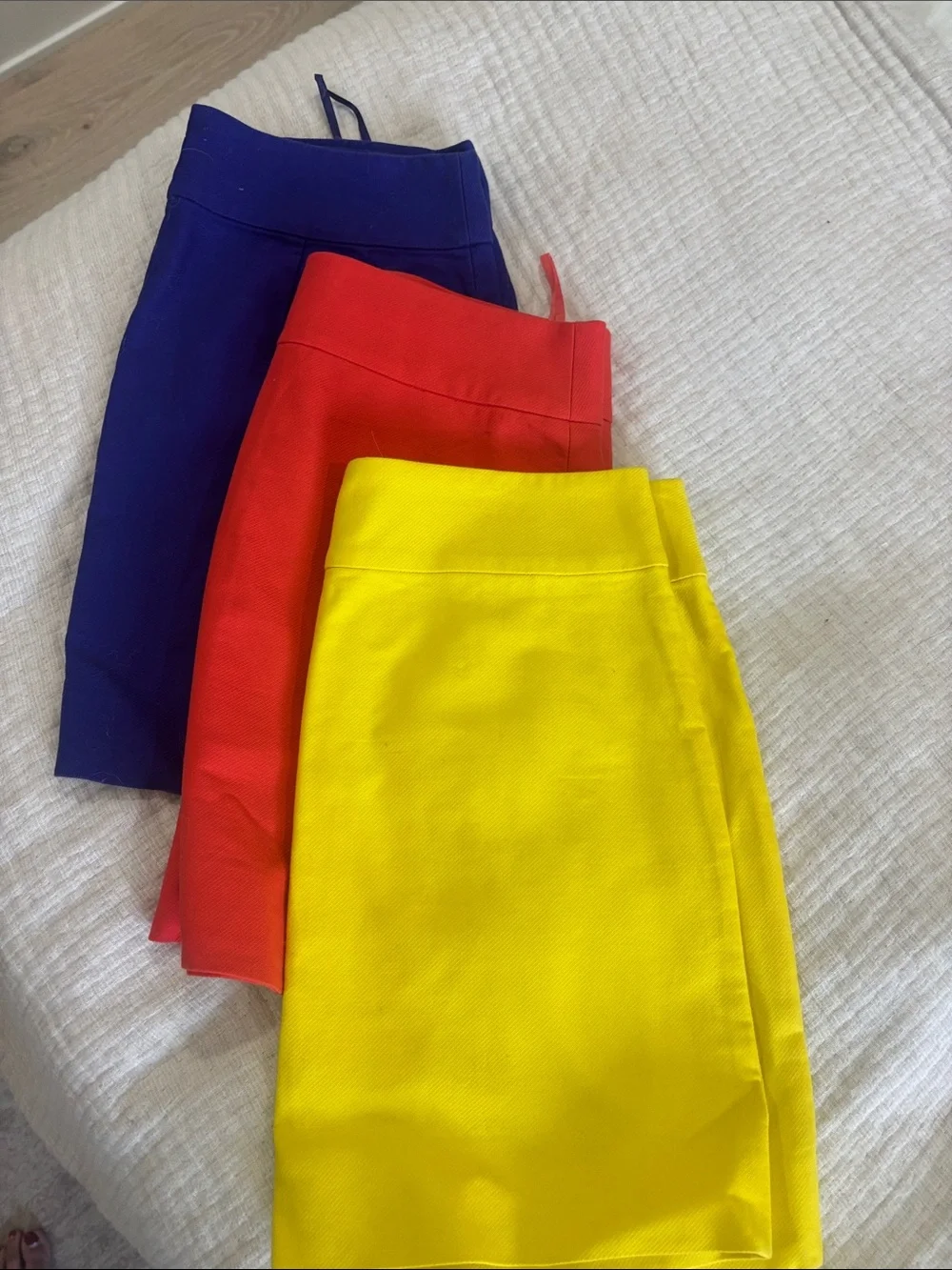 J. Crew Colorblock Pencil Skirts in Yellow, Orange, Purple
